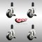 Service Caster 3 Inch 316SS Black Poly Swivel 1-3/8 Inch Expanding Stem Caster Set Brake SCC SCC-SS316EX20S314-PPUB-BLK-TLB-138-4 - alternate 3